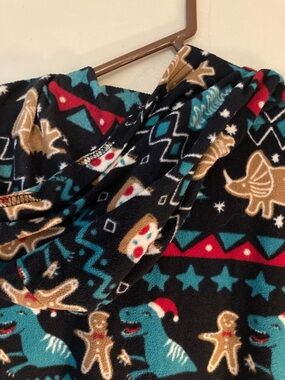 Cat & Jack Kids Holiday Dinosaur & Gingerbread Hooded Pajamas - Navy